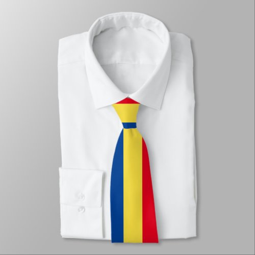 Romanian flag of Romania country neck tie