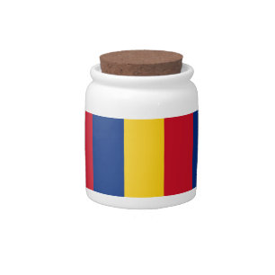Romanian Flag on Candy Jar