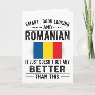 Romanian Flag Romania Heritage Romanian Roots Card