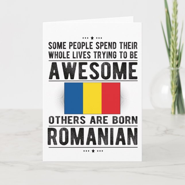 Romanian Flag Romania Heritage Romanian Roots Card (Front)