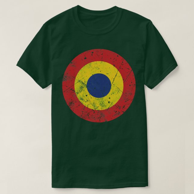 Romanian Flag Roundel T-Shirt (Design Front)