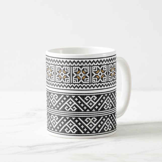 ROMANIAN FOLK ART Coffee Mug (Front Right)