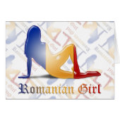 Romanian Girl Silhouette Flag (Front Horizontal)