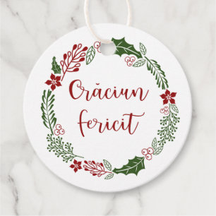 Romanian Merry Christmas, Crăciun fericit, Custom Favor Tags