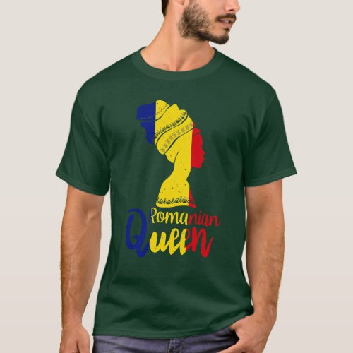 Romanian Romania Flag Afro Roots T_Shirt