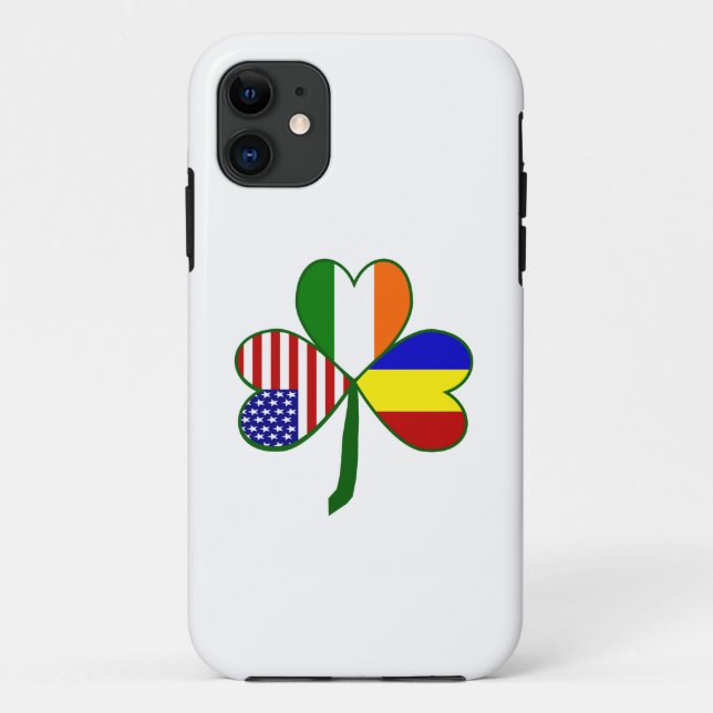 Romanian Shamrock Case-Mate iPhone Case (Back)