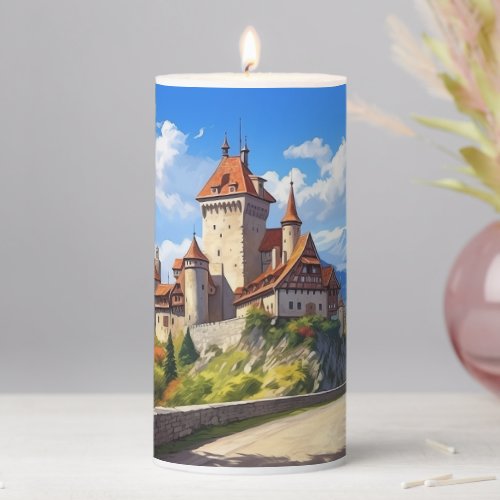 Romanian the Allure of Alley Roads Pillar Candle