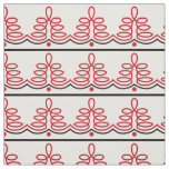 Romanian Traditional Folk Motif in Red and Black Fabric