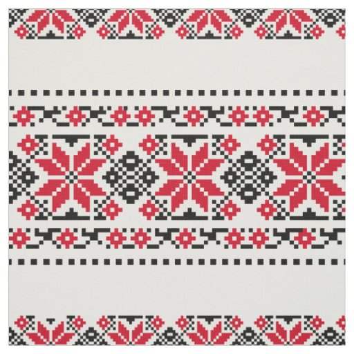 Romanian Traditional Motif "The Stars" Fabric