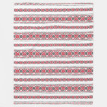Romanian Traditional Motif "The Stars" Fleece Blanket