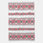 Romanian Traditional Motif "The Stars" Kitchen Towel