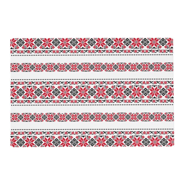 Romanian Traditional Motif "The Stars" Placemat (Front)