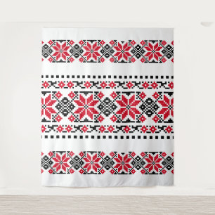 Romanian Traditional Motif "The Stars" Tapestry