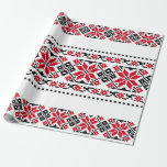 Romanian Traditional Motif "The Stars" Wrapping Paper