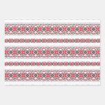 Romanian Traditional Motif "The Stars" Wrapping Paper Sheets