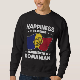 Romanian Wedding State of Romania Roots Married Sweatshirt