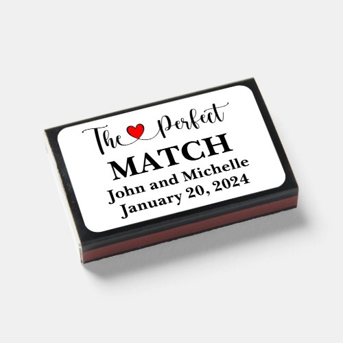 Romanic The Perfect Match with Red Heart Matchbook