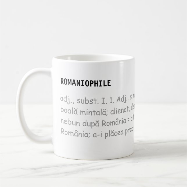 Romaniophile - Beverage Coffee Mug (Left)