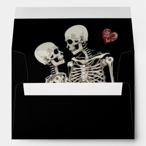 Romanitc Skeleton Bride Groom Envelope
