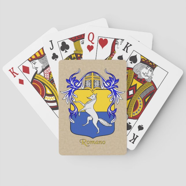 Romano Heraldic Shield and Mantle Poker Cards (Back)