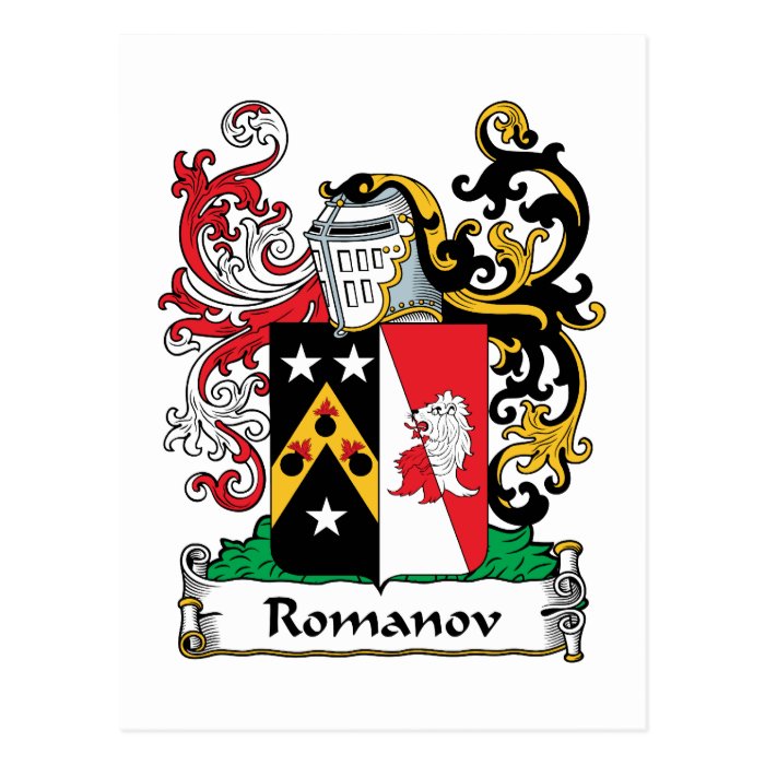 Romanov Family Crest Post Card