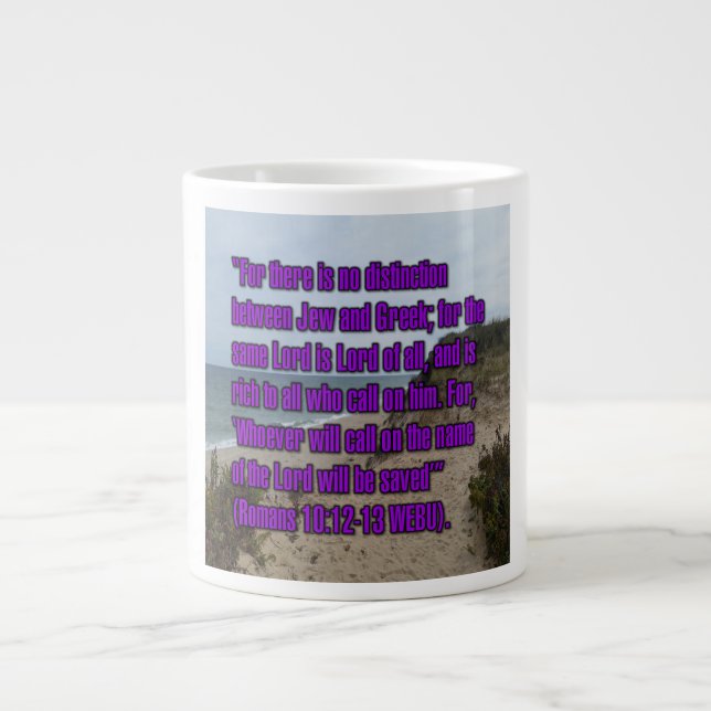 Romans 10:12-13 WEBU Mug (Front)