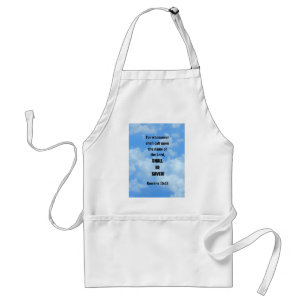Romans 10:13 adult apron
