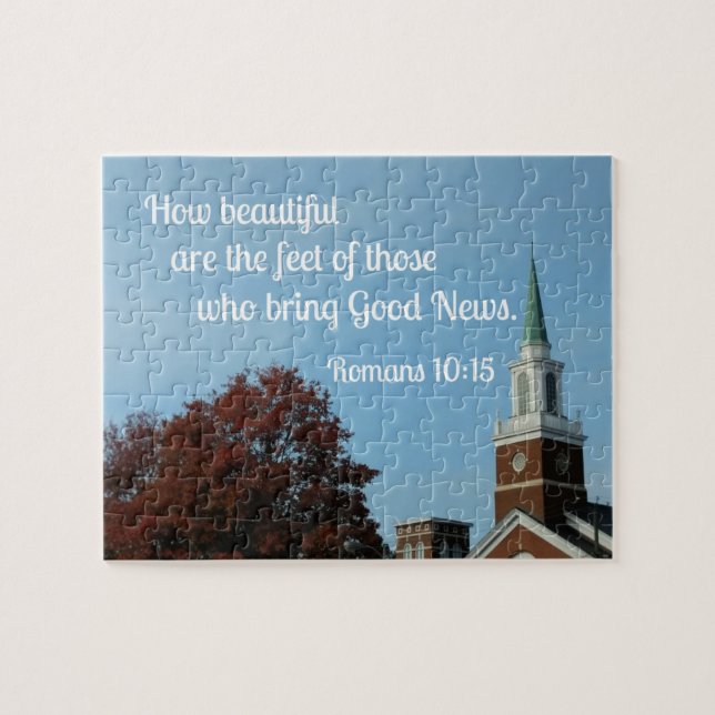 Romans 10:15 How beautiful are the feet of those  Jigsaw Puzzle (Horizontal)