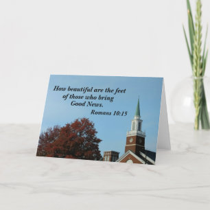 Romans 10:15 How beautiful are the feet of those  Letterpress Thank You Card