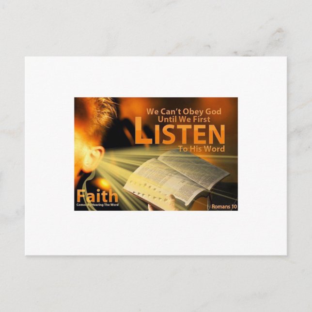 Romans 10:17 postcard (Front)