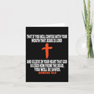 Romans 10_9 Bible Verses Scripture Tank Top Card