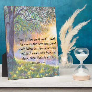 Romans 10:9 Plaque
