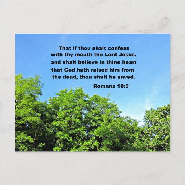 Romans 10:9 postcard (Front)