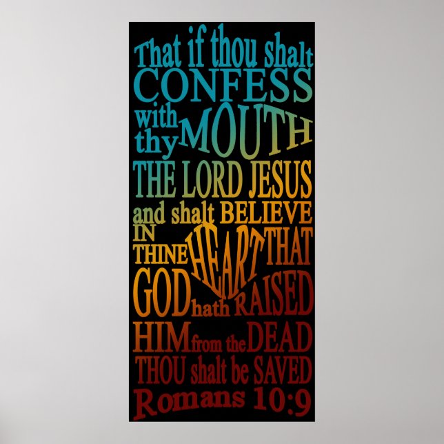 Romans 10:9 poster (Front)