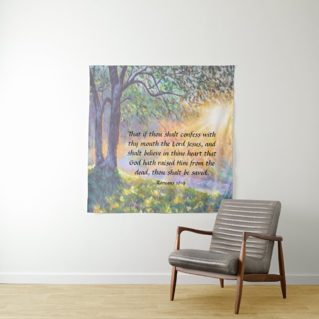 Romans 10:9   tapestry (In Situ)