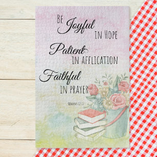 Romans 12:12 Be Joyful in Hope bible verse Jigsaw Puzzle