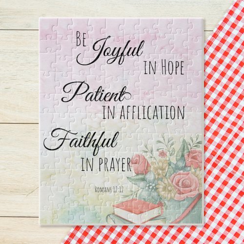 Romans 1212 Be Joyful in Hope bible verse Jigsaw Puzzle