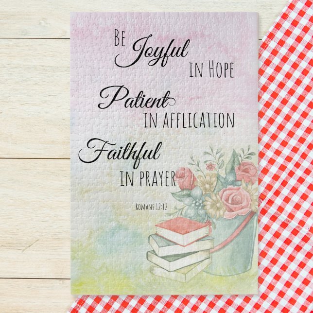 Romans 12:12 Be Joyful in Hope bible verse Jigsaw Puzzle (Creator Uploaded)