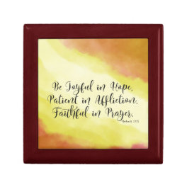 Romans 12:12 Be Joyful in Hope Christian Bible Gift Box