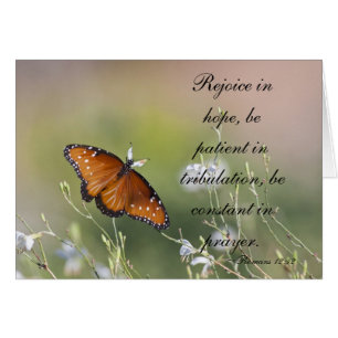 Romans 12:12 butterfly cards