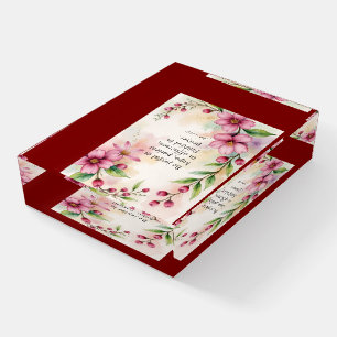 Romans 12:12 Custom Bible Verse Paperweight