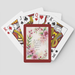 Romans 12:12 Custom Bible Verse Poker Cards