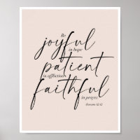 Romans 12:12 Peach Background