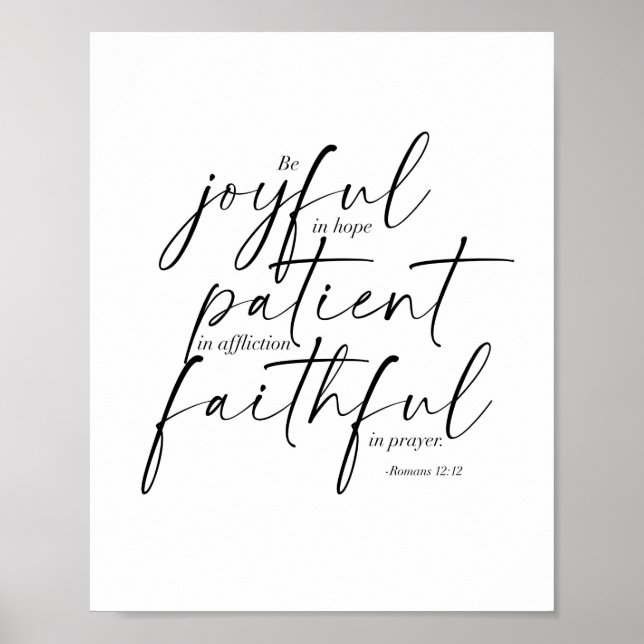 Romans 12:12 poster (Front)