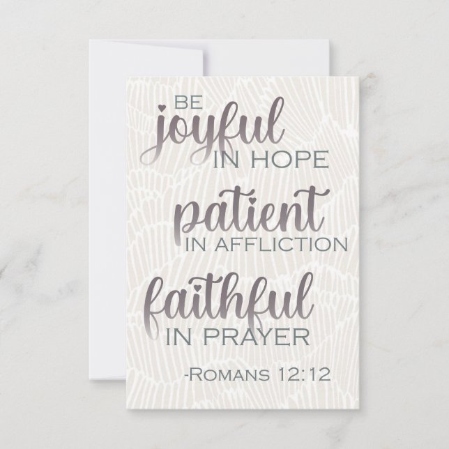 Romans 12:12 Stationary Card  (Front)