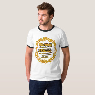 Romans 12:15 KJV Bible Scripture Verse Mens Ringer T-Shirt