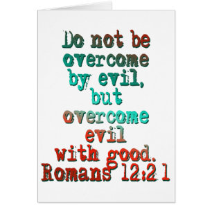 Romans 12:21 cards