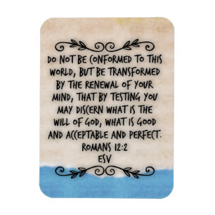 Romans 12:2 Bible Verse  Magnet