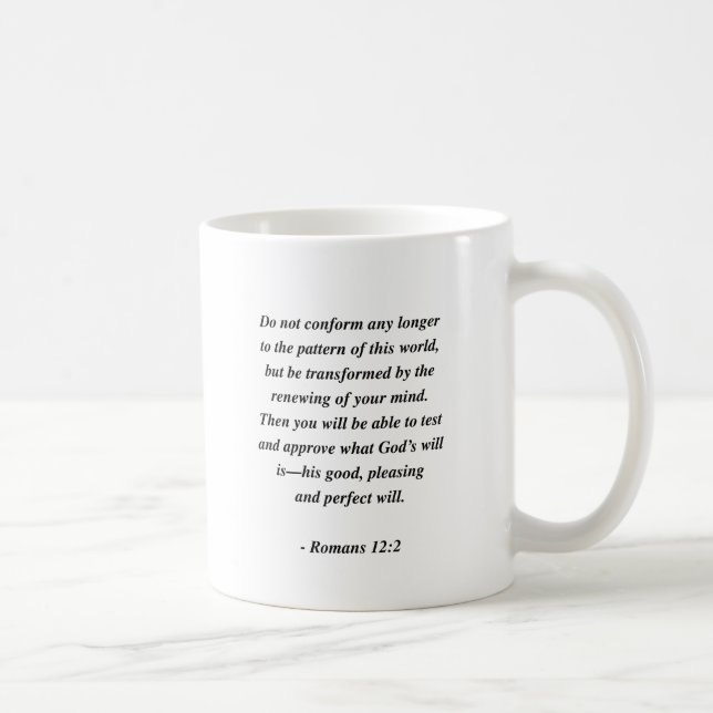 ROMANS 12:2 COFFEE MUG (Right)