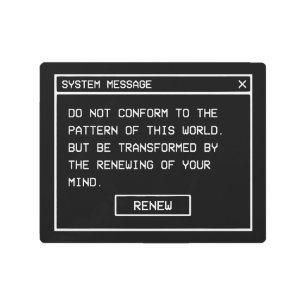 Romans 12:2 Do not conform Christian Streetwear Metal Print
